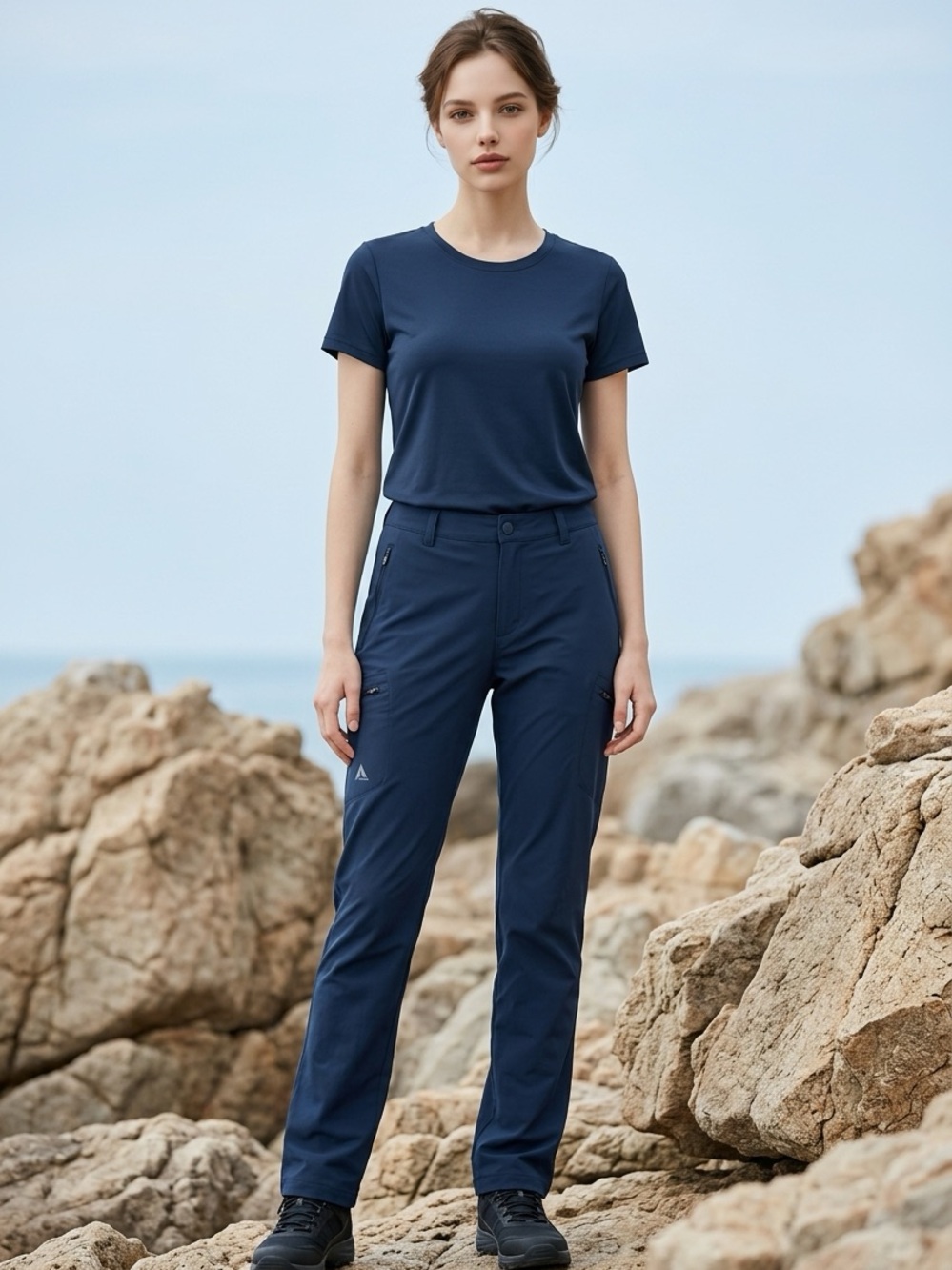 Eddie Bauer First Ascent Fleece Lined Women’s 18T Navy Performance Hiking Pants